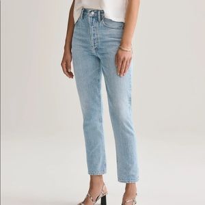 Agolde Riley High Rise Crop in Renewal